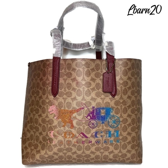 Coach 338775 Signature Heritage Horse and Carriage MultiColor Tote Bag NWT Macys - Picture 7 of 13